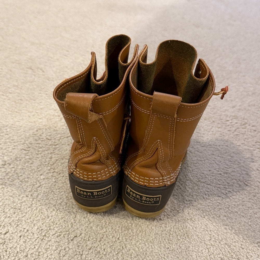 L.L. Bean Tan & Brown Rain/Snow Boots/Sturdy Sole & Comfortable (30) - Picture 3 of 10